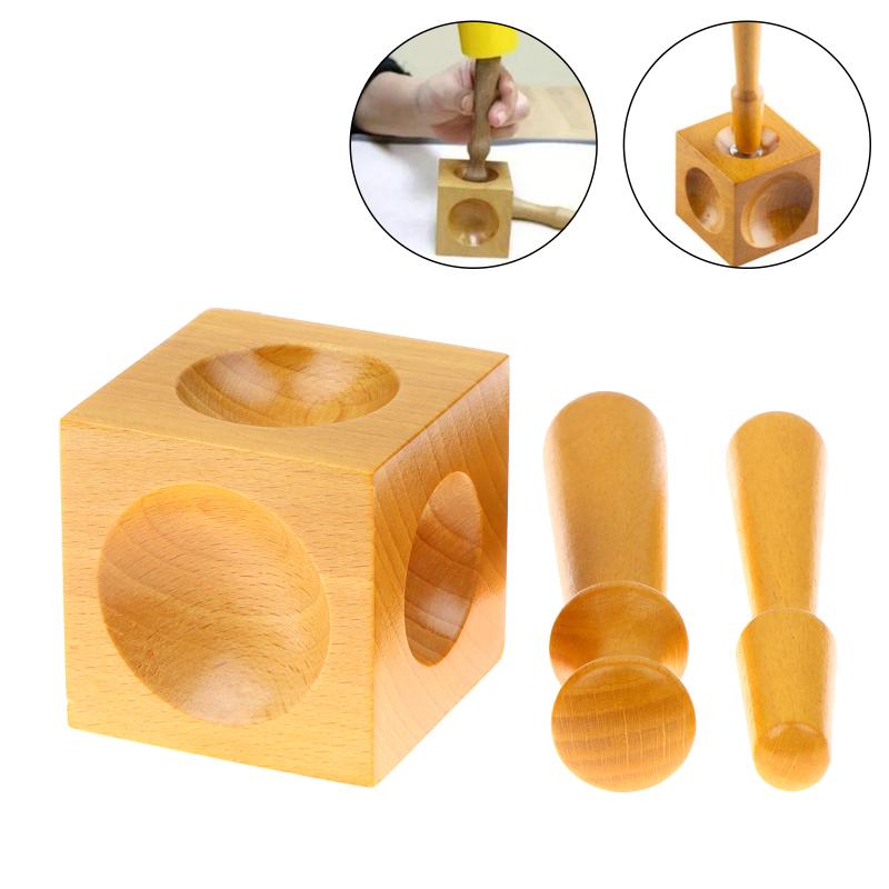 Dapping Block And Punch Set Jewelry Doming - Jewelry Accessories Square Tool Bench Block