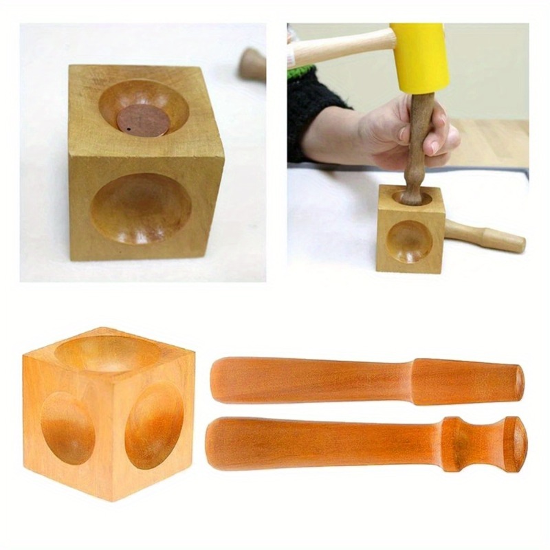 Jewelry Accessories Square Too - Dapping Block And Punch Set Jewelry Doming 评论和价格