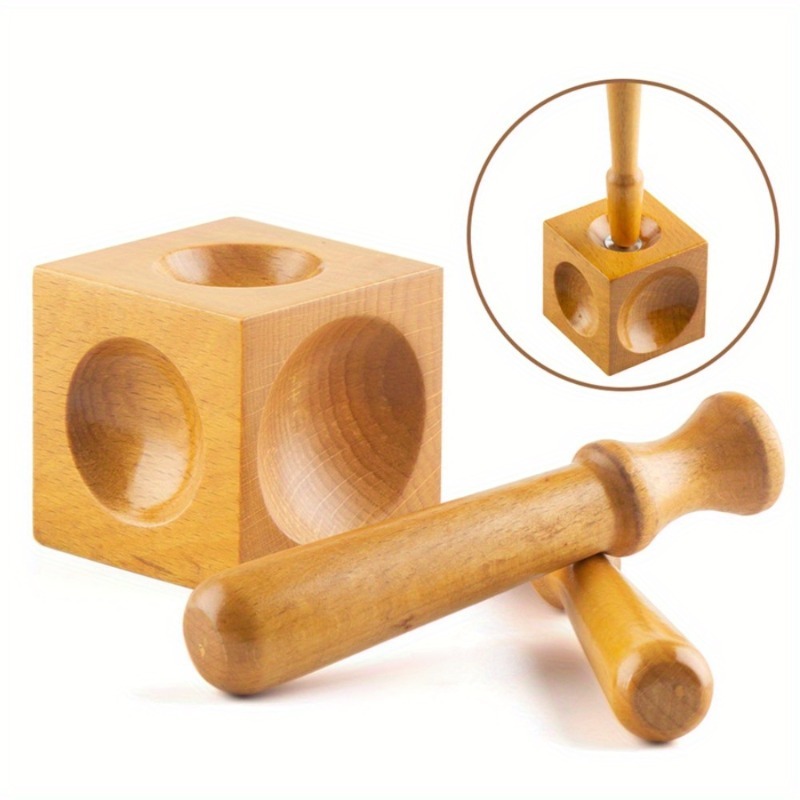 Jewelry Accessories Square Too - Dapping Block And Punch Set Jewelry Doming 评论和价格
