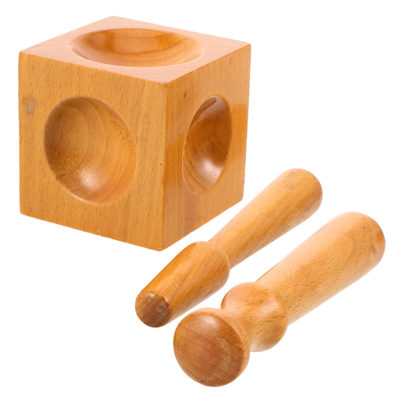 1Set Wood Dapping Block Set Wo - Dapping Block And Punch Set Jewelry Doming 评论和价格