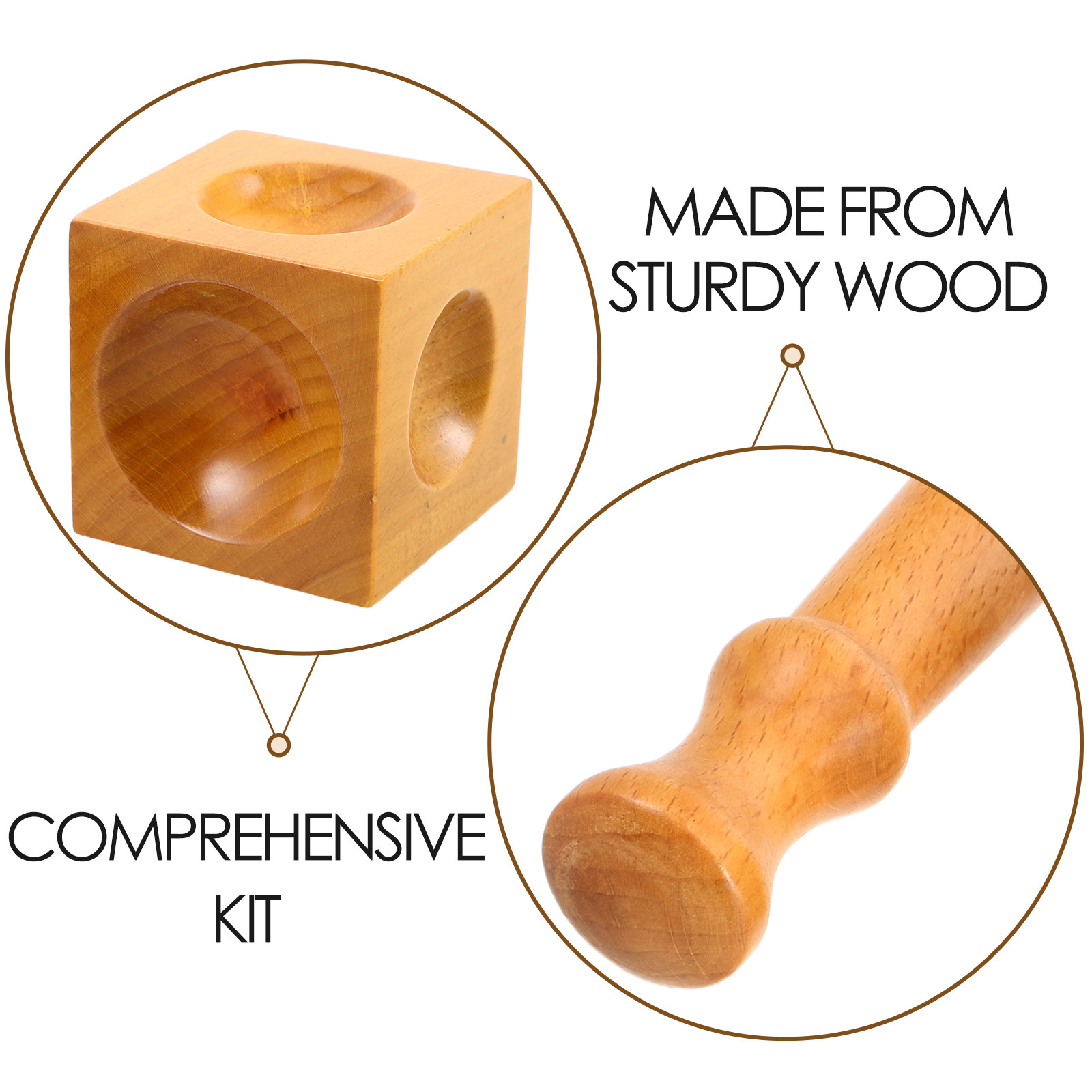 1Set Wood Dapping Block Set Wo - Dapping Block And Punch Set Jewelry Doming 评论和价格