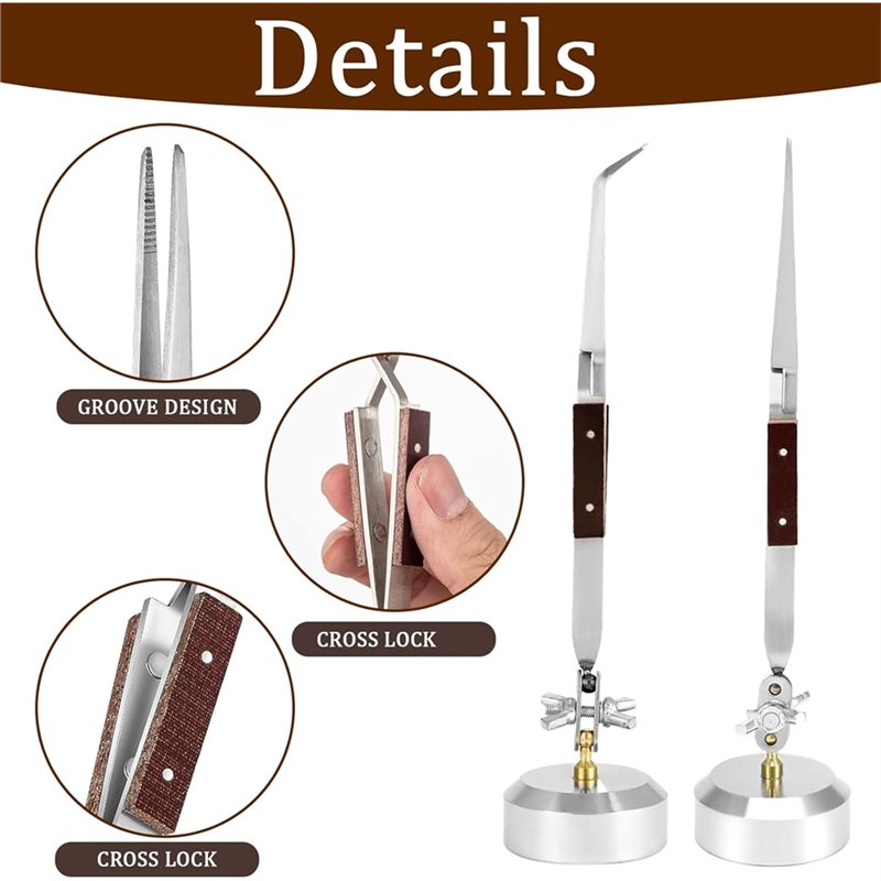 AT63-Soldering Tweezers With B - Third Hand Soldering Tweezers Base Clamp 评论和价格