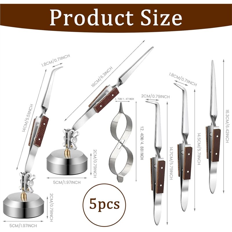 AT63-Soldering Tweezers With B - Third Hand Soldering Tweezers Base Clamp 评论和价格