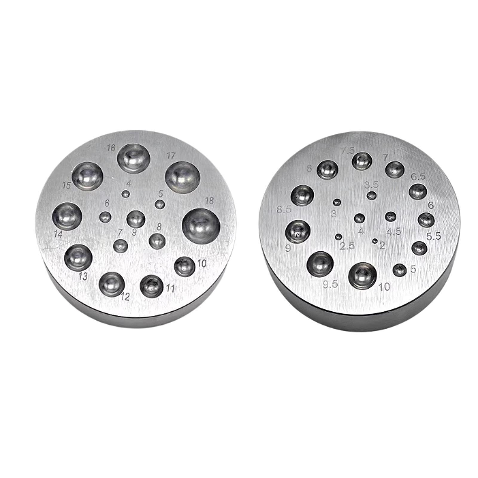 Jewelry Making Steel Dapping D - Dapping Block And Punch Set Jewelry Doming 评论和价格