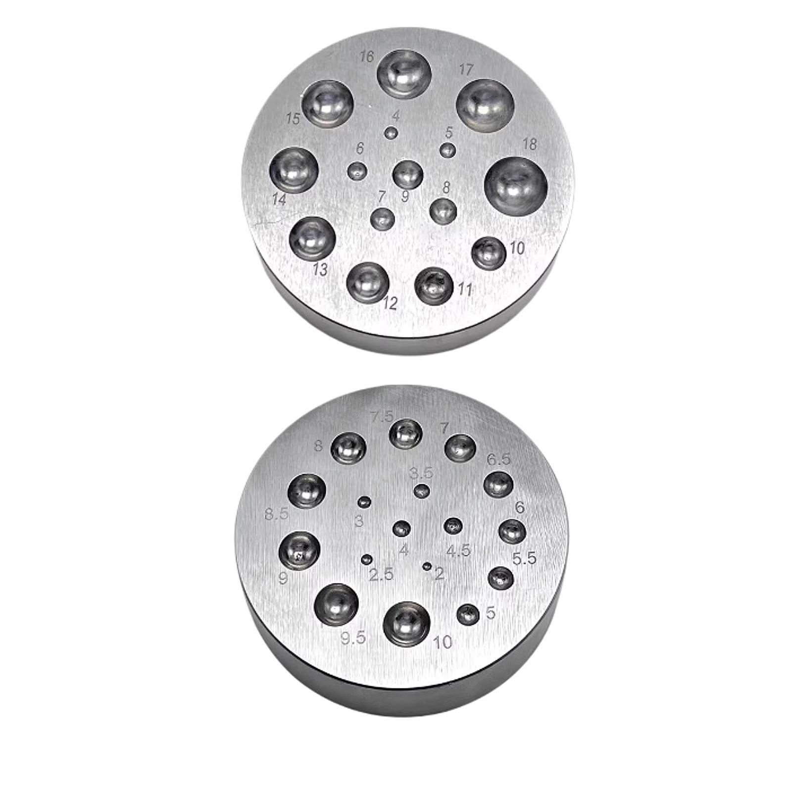 Jewelry Making Steel Dapping D - Dapping Block And Punch Set Jewelry Doming 评论和价格