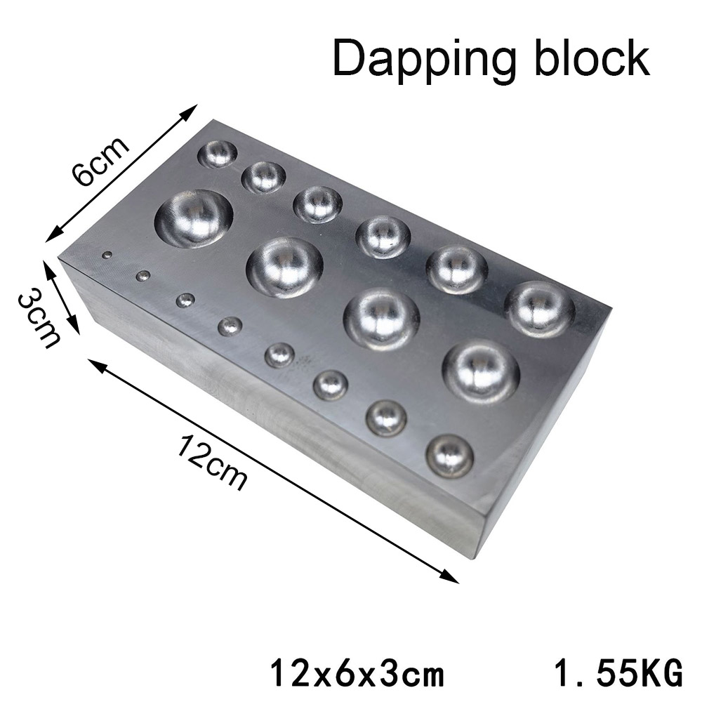 19PCS High Quality Steel Dappi - Dapping Block And Punch Set Jewelry Doming 评论和价格