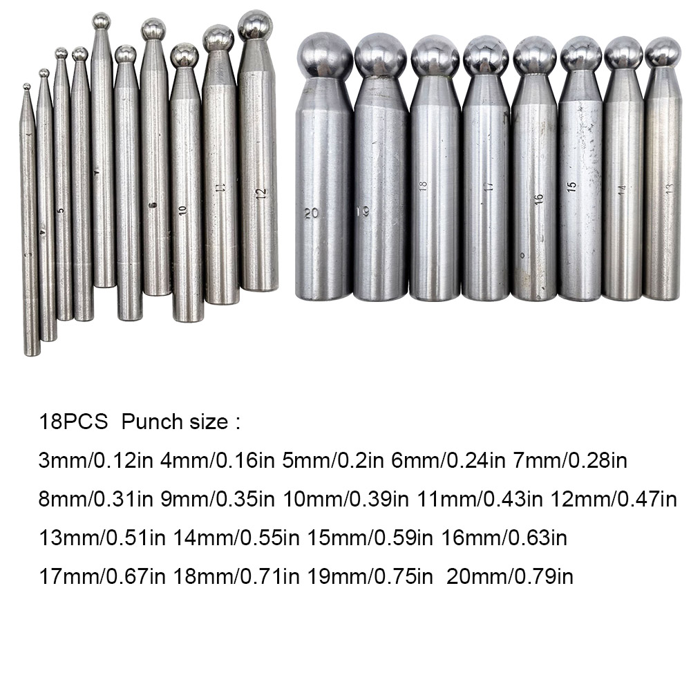 19PCS High Quality Steel Dappi - Dapping Block And Punch Set Jewelry Doming 评论和价格