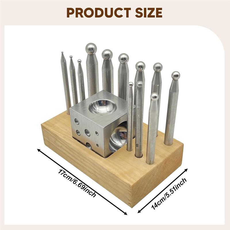 BAAG-For Jewelry Making And Me - Dapping Block And Punch Set Jewelry Doming 评论和价格