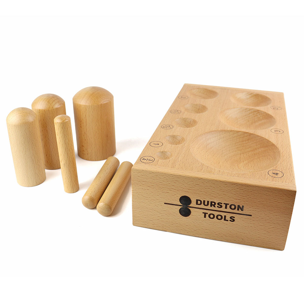 Durston 6 Punch Wooden Dapping - Dapping Block And Punch Set Jewelry Doming 评论和价格