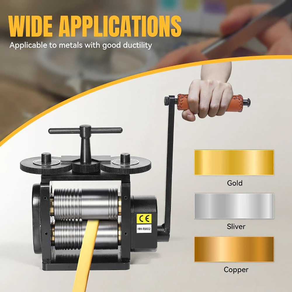 130mm Combination Flat & Wire  - Jewelry Rolling Mill Manual Wire Flat Roller 评论和价格