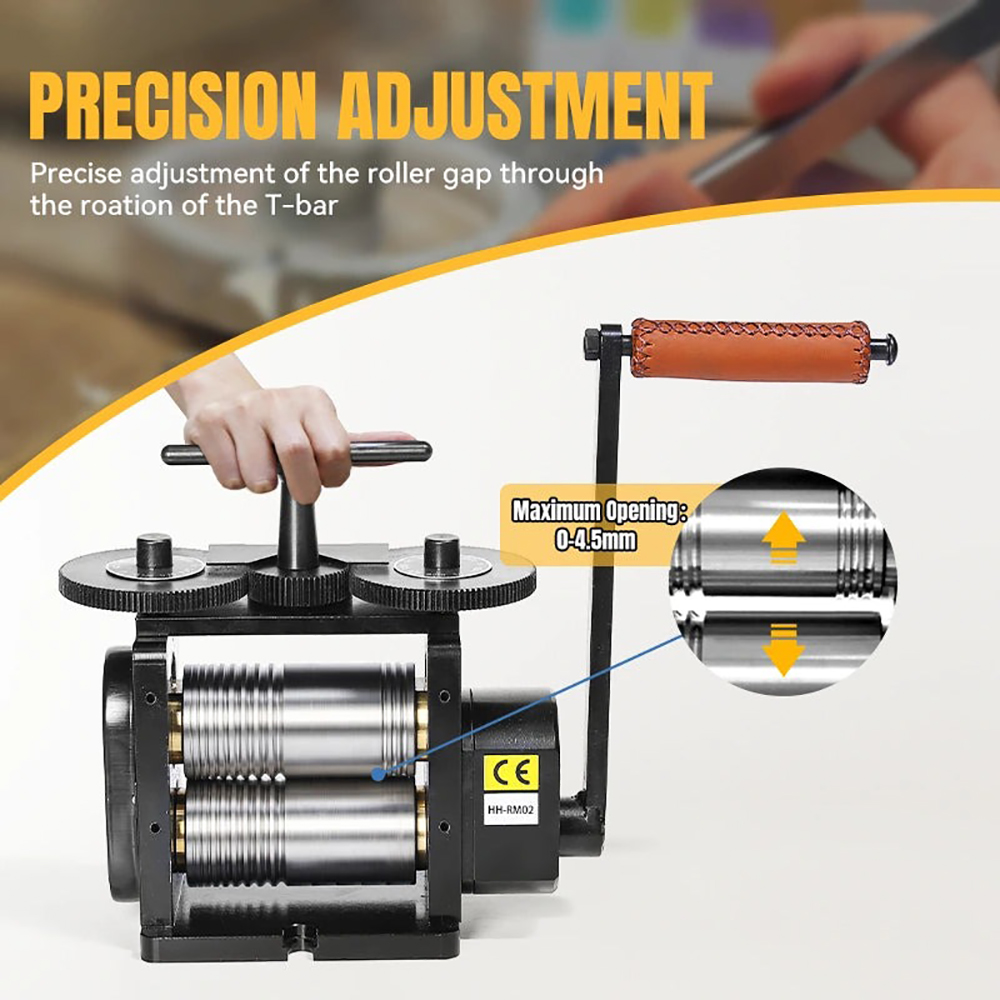 130mm Combination Flat & Wire  - Jewelry Rolling Mill Manual Wire Flat Roller 评论和价格